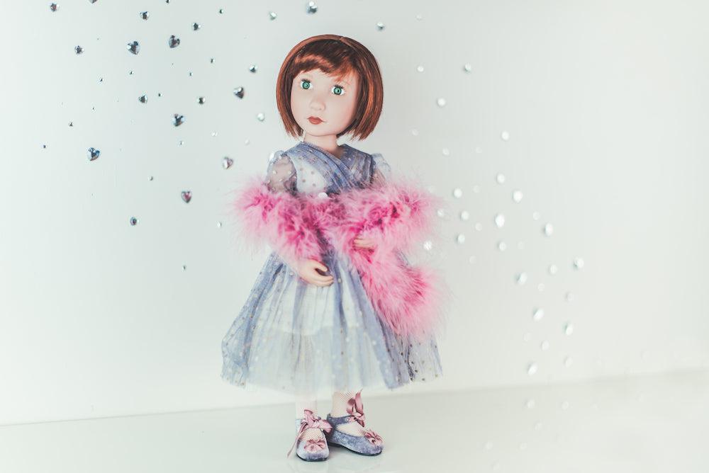 A Girl for All Time: 1940s Party Dress and Petticoat for 16 inch British dolls
