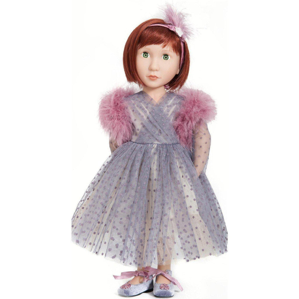 A Girl for All Time: 1940s Party Shoes and Feather Boa for 16 inch British dolls